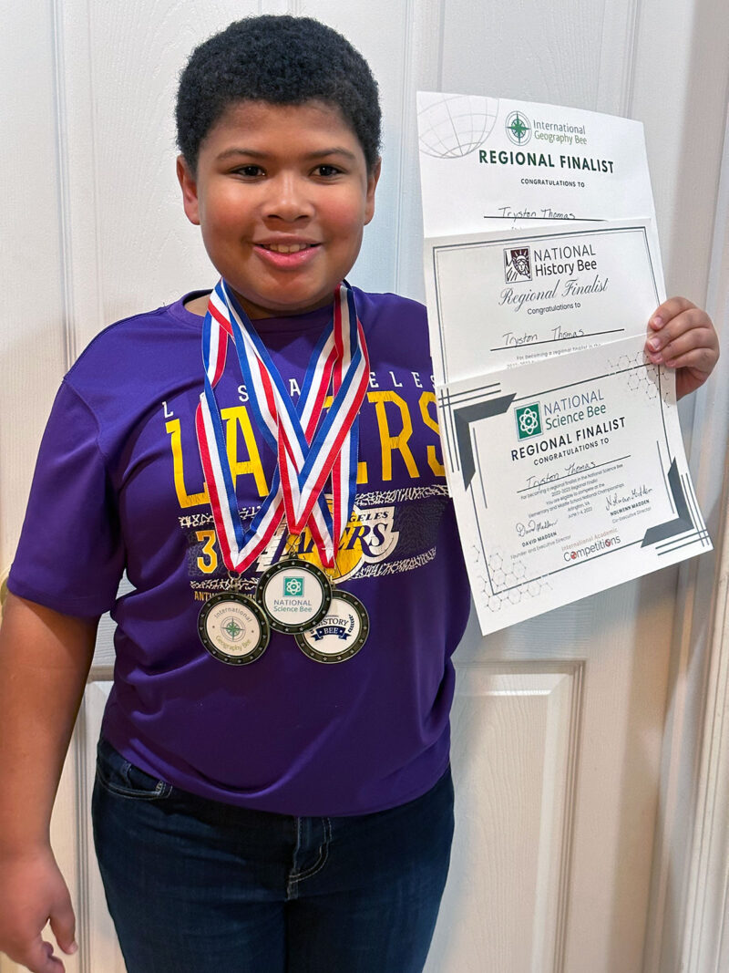 Tryston Thomas, an International Academic Competitions participant