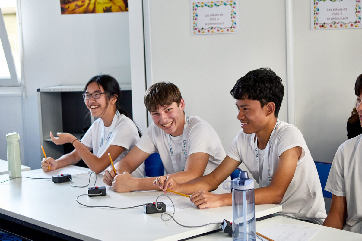 Students participating in an International Academic Competitions event